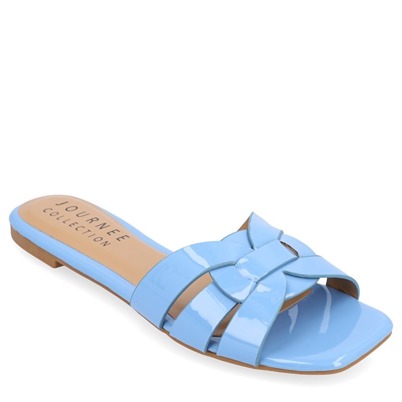 Journee Women's Arrina Slide Sandals (Blue) - Size 7.0 M