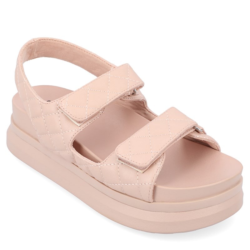 Journee Women's Debby Platform Sandals (Pink) - Size 11.0 M