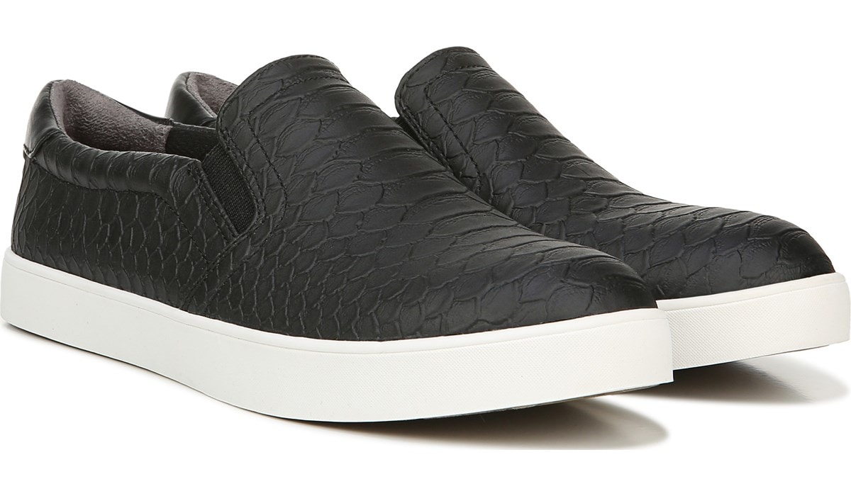 black slip on athletic shoes