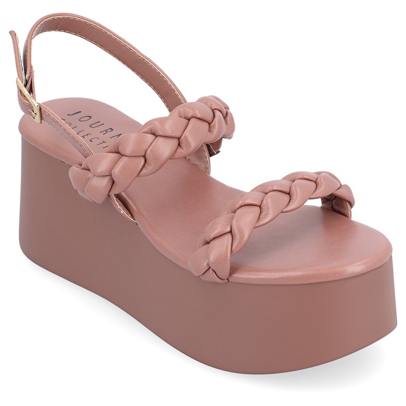 Journee Women's Zannah Platform Sandals (Rose) - Size 9.0 M