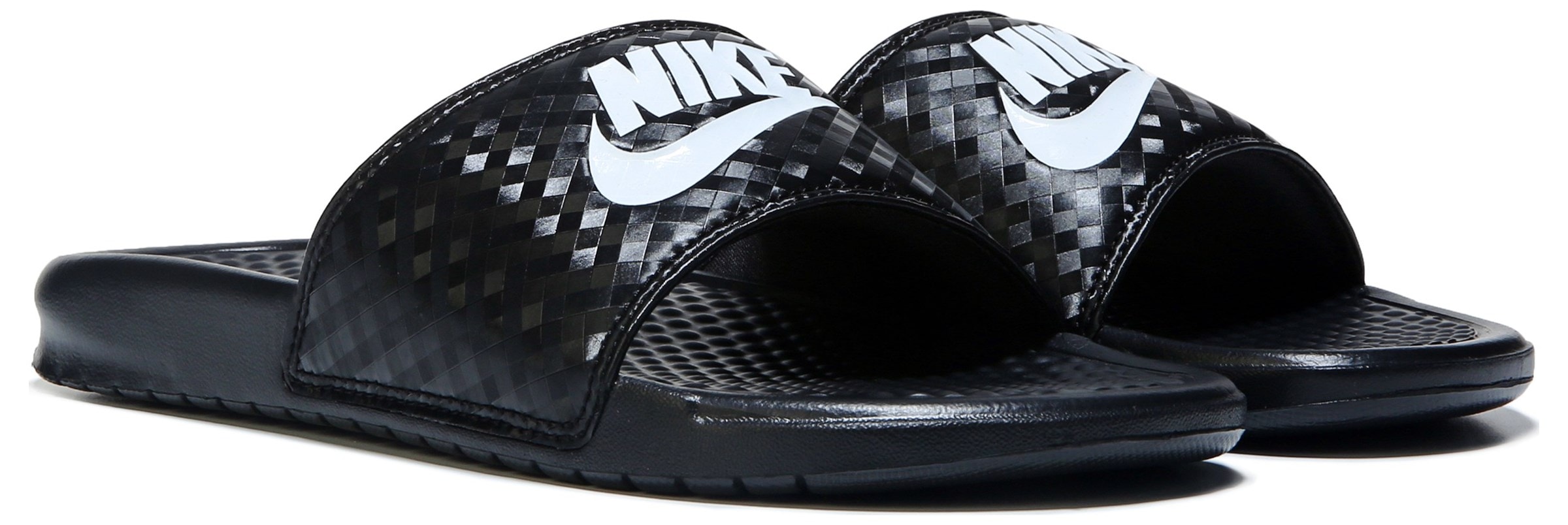 women's nike benassi slides white