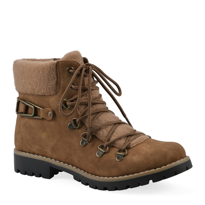 Cliffs by White Mountain Women's Pioneer Lace Up Ankle Booties (Tan Nubuck) - Size 6.0 M