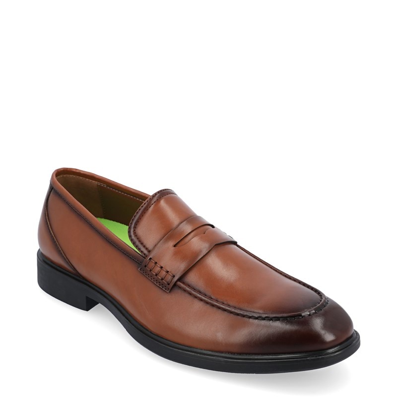 Vance Co. Men's Keith Wide Penny Loafers (Chestnut) - Size 8.0 W