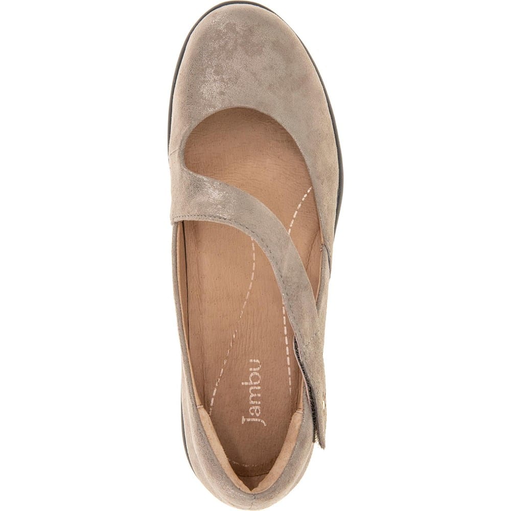トレヴァ－・ブラウン Jambu Women's Treva Asymmestrical Mary Jane Flat | Famous Footwear