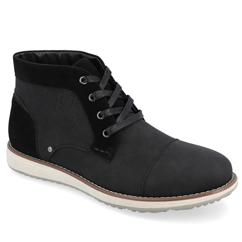 Vance Co. Men's Austin Cap Toe Chukka Boots (Black) - Size 9.5 M