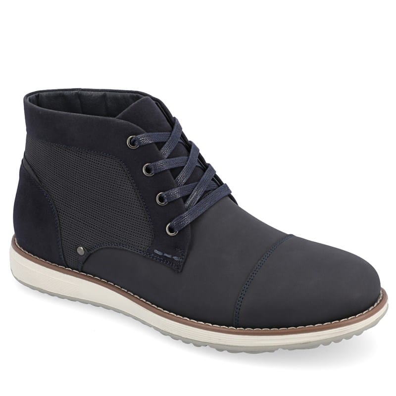 Vance Co. Men's Austin Cap Toe Chukka Boots (Navy) - Size 10.5 M