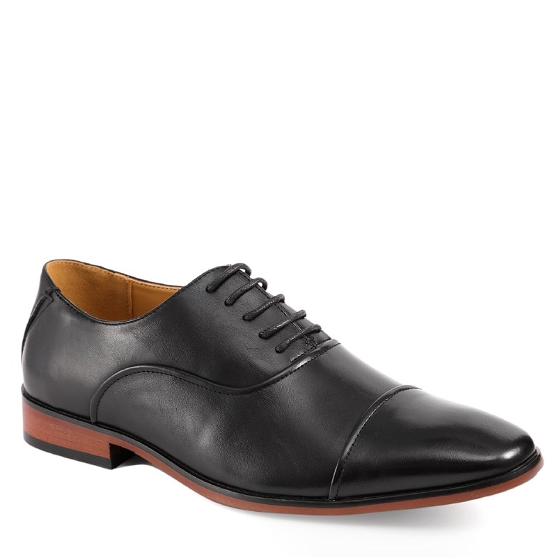 Tommy Hilfiger Men's Saylor Cap Toe Dress Oxford Shoes (Black) - Size 8.5 M