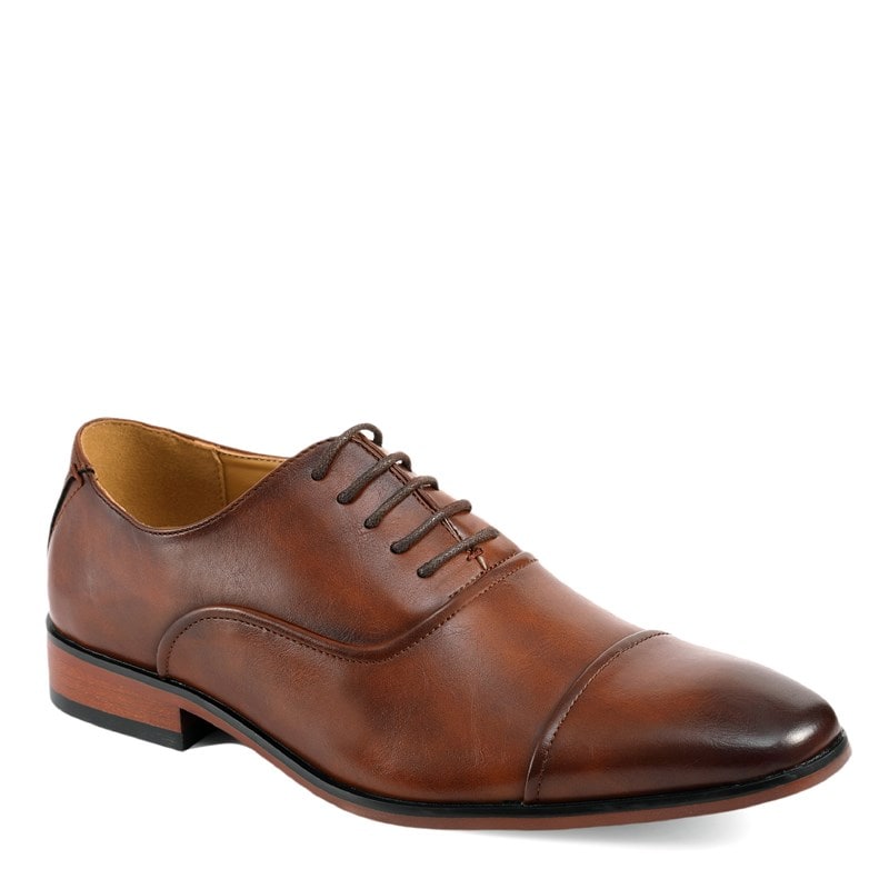 Tommy Hilfiger Men's Saylor Cap Toe Dress Oxford Shoes (Cognac) - Size 11.0 M