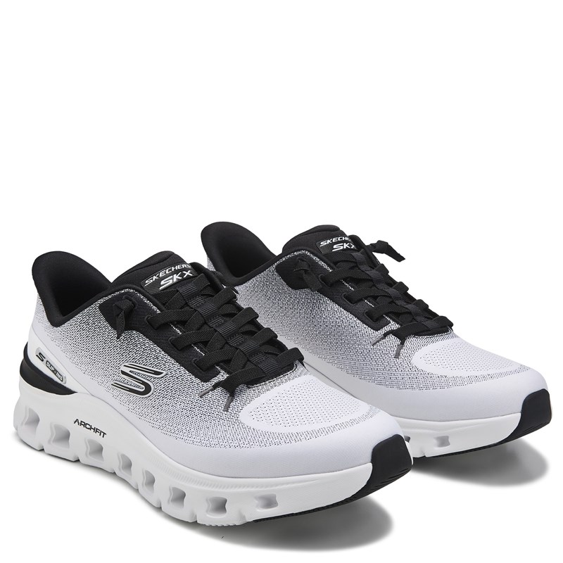Skechers Men's Slip-Ins Arch Fit Glide-Step Pro Sneakers (White/Black) - Size 12.0 M