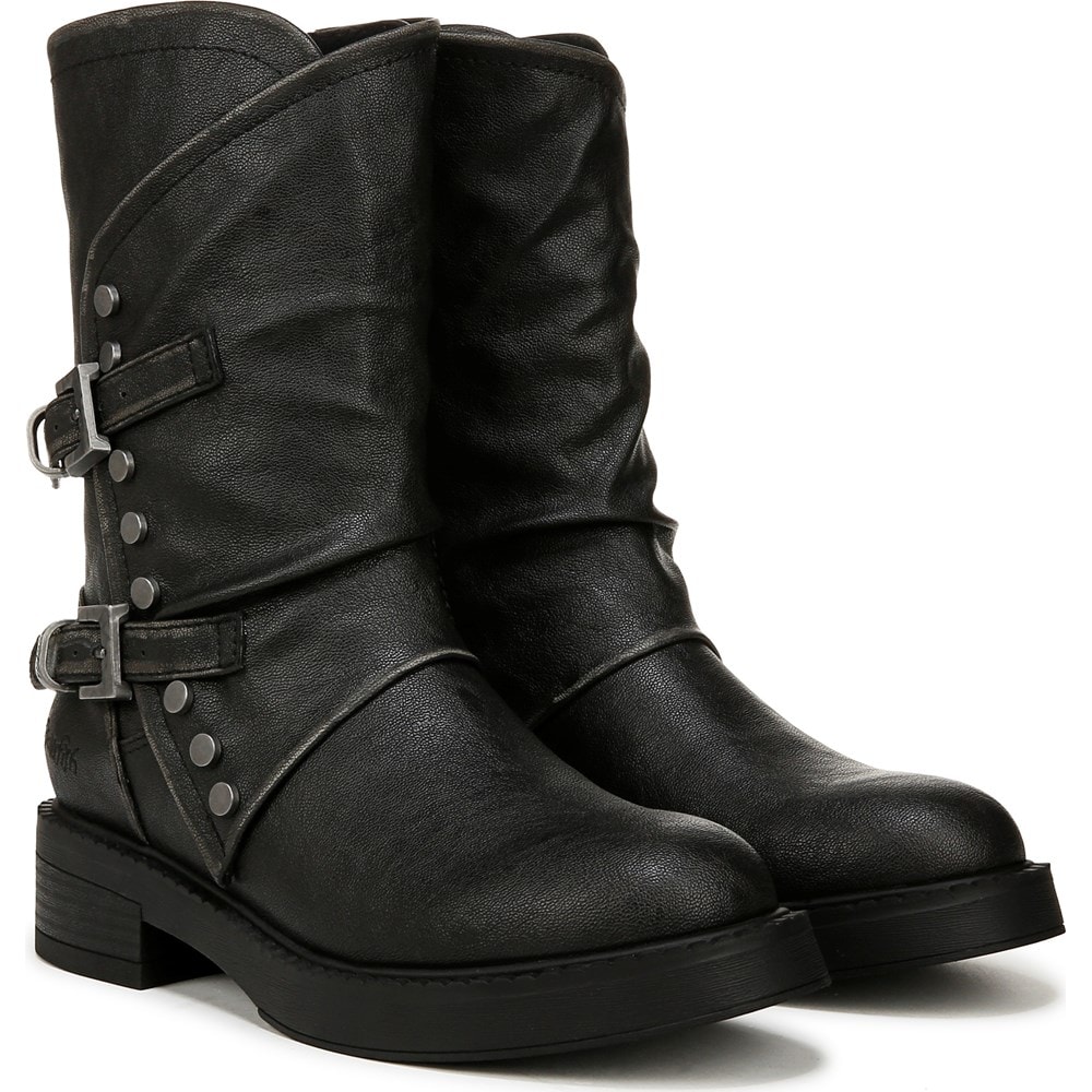 まちこ 【パルフロア・リミックス】ブラック38 Buy Blowfish Malibu Womens Raven Engineered Biker Black Boots from