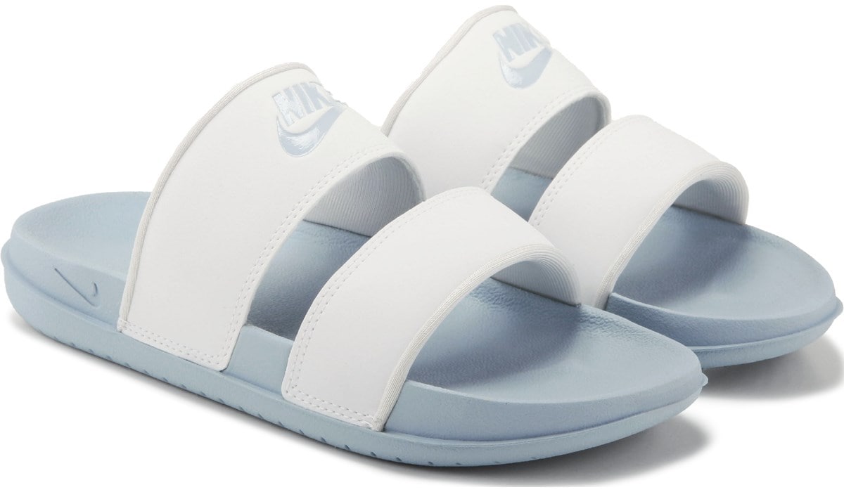 White nike duo slides hotsell
