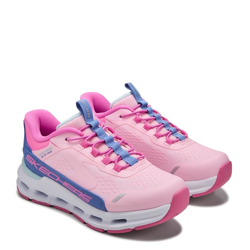 Skechers Kids' Glide-Step Sneaker Little/Big Kid Shoes (Pink/Blue) - Size 11.0 M