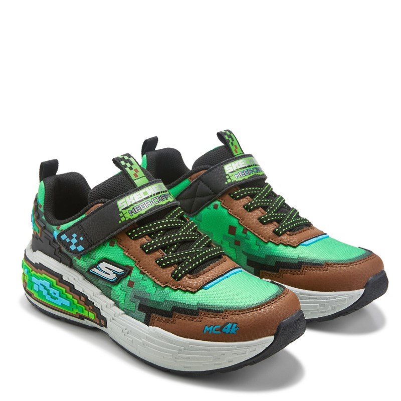 Skechers Kids' Mega-Craft 4k Sneaker Little/Big Kid Shoes (Brown/Green) - Size 11.0 M