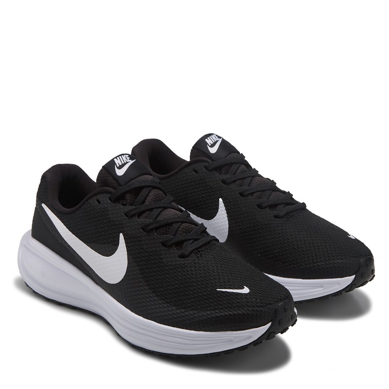 Nike Men's Revolution 8 Wide Running Shoes (Black/White) - Size 14.0 W