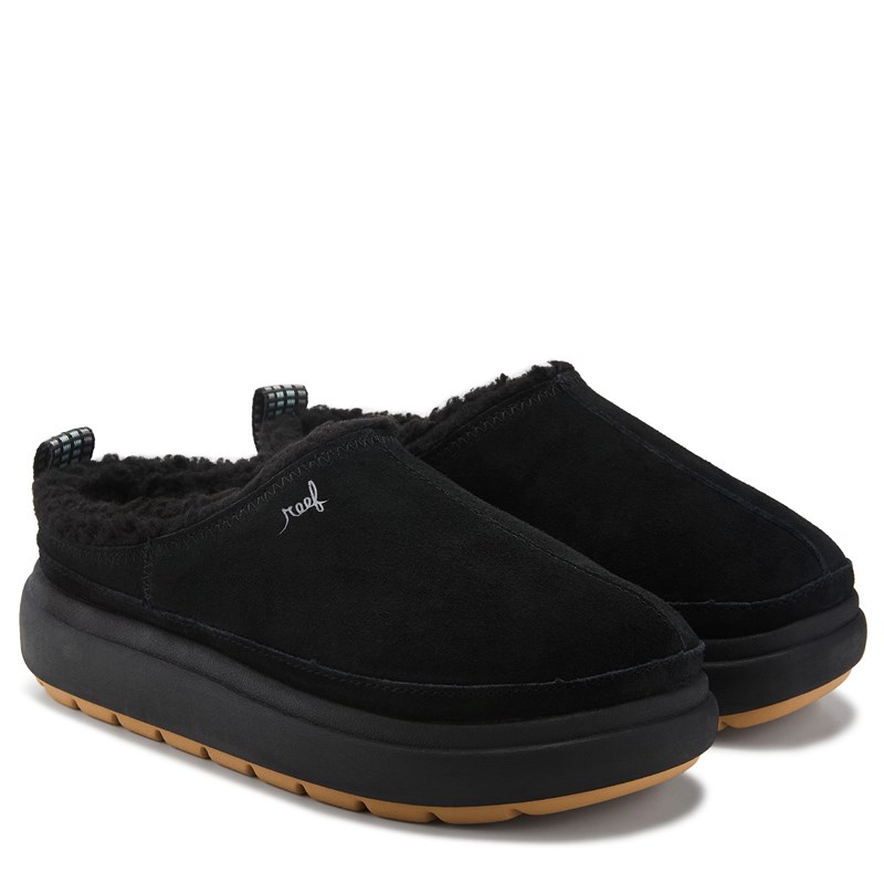 Reef Women's Horizon Daniela Clog Shoes (Black Suede) - Size 10.0 M