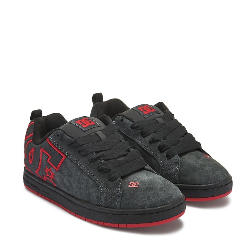 DC Shoes Men's Court Graffik Skate Shoes (Grey/Red) - Size 6.5 M