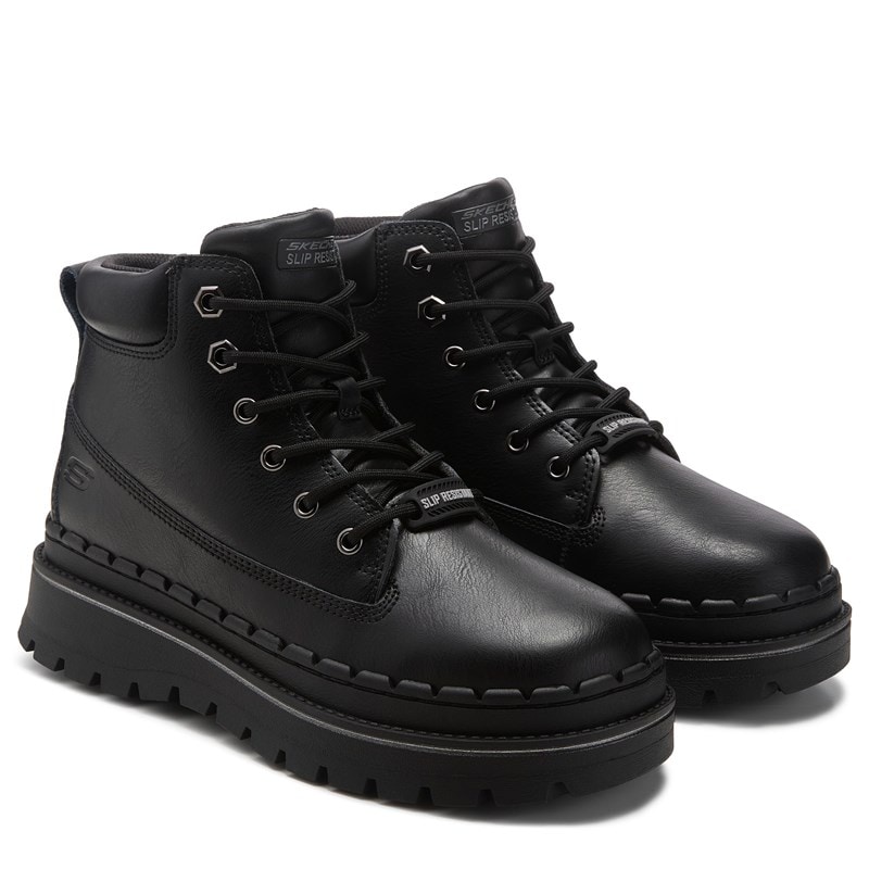 Skechers Work Women's Jammers Relaxed Fit Slip Resistant Work Boots (Black) - Size 6.5 M