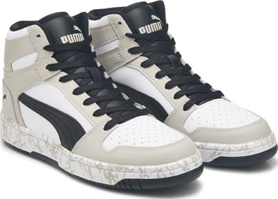 Men's Rebound Layup Wide High Top Sneaker - White/Grey/Black