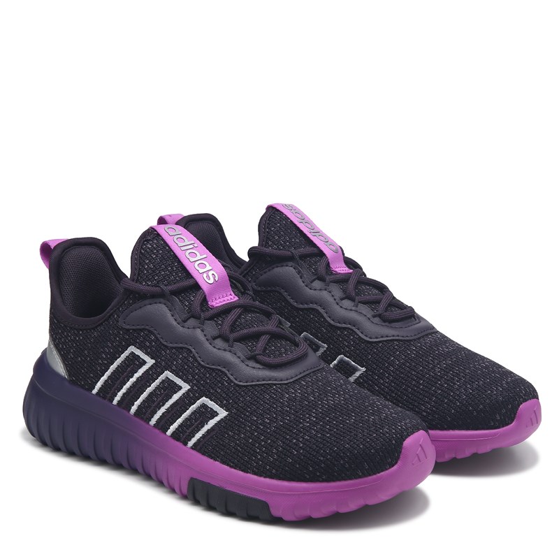 Adidas Kids' Kaptir 4.0 Running Shoe Little/Big Kid Shoes (Black/Purple) - Size 3.0 M
