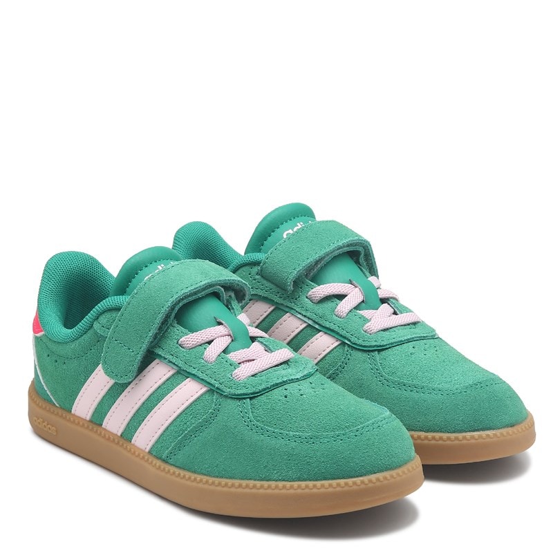 Adidas Kids' Breaknet Sleek Sneaker Little Kid Shoes (Green/Pink/Gum) - Size 1.0 M
