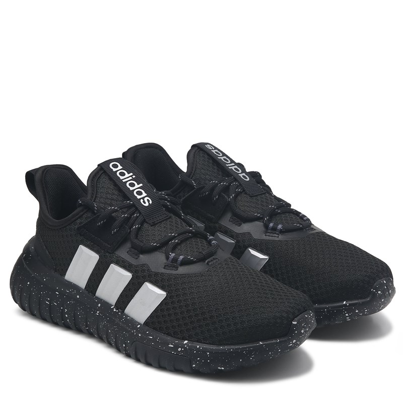 Adidas Kids' Kaptir 4.0 Running Shoe Little/Big Kid Shoes (Black/Silver) - Size 1.0 M