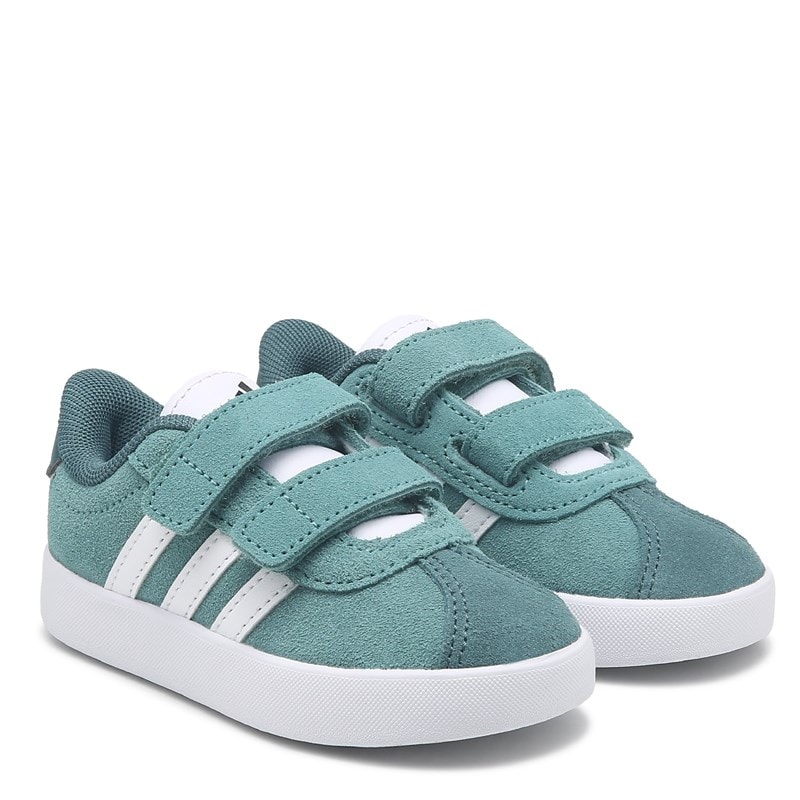 Adidas Kids' Vl Court 3.0 Sneaker Toddler Shoes (Green/White) - Size 7.0 M