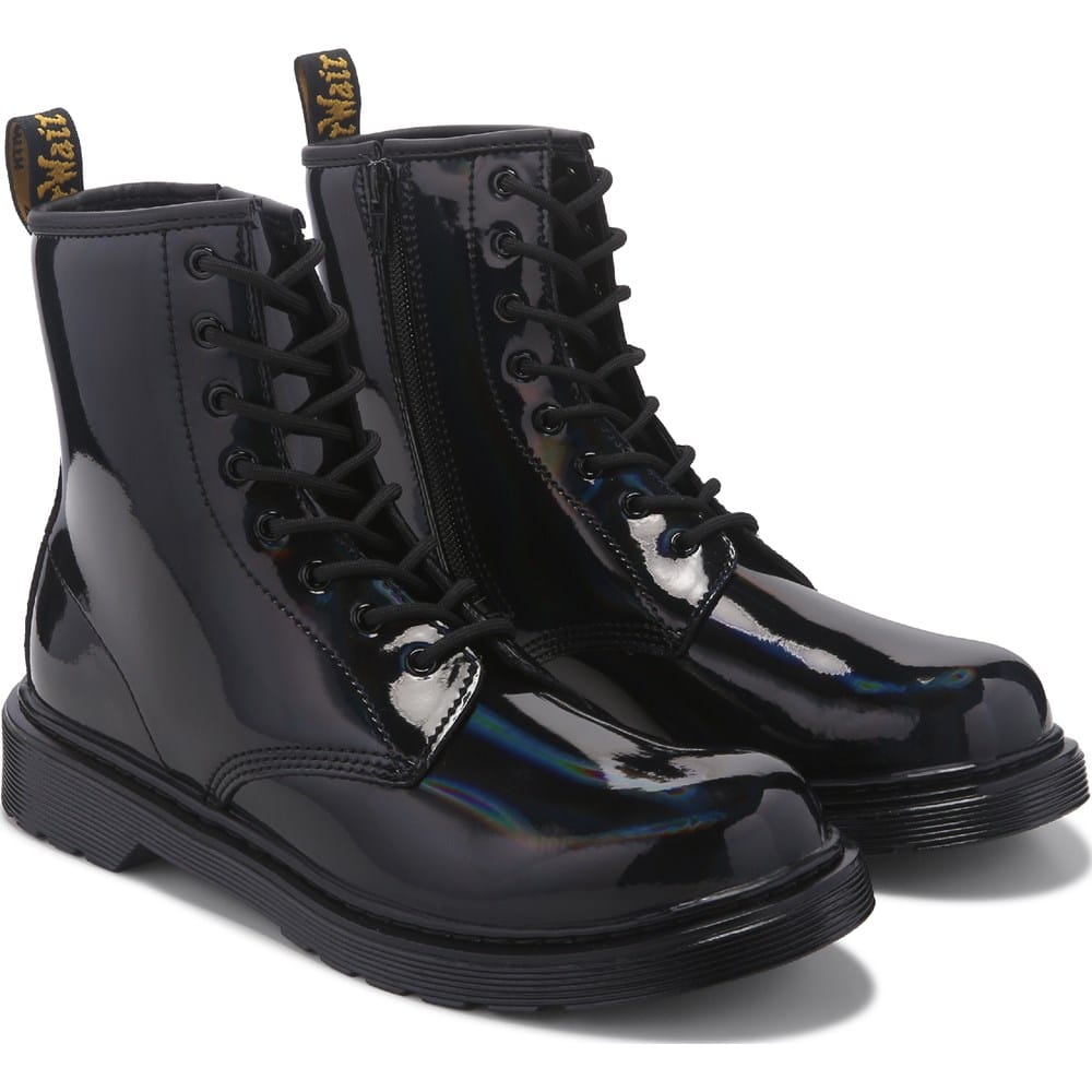 Dr. Martens 1460 J‎ Combat Boots Mens 5 Black Patent Leather  display picture 3