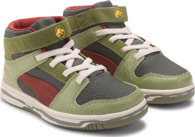 Kids' Jurassic Park Rebound Layup High Top Shoe Little Kid - Green/Orange Dinosaur