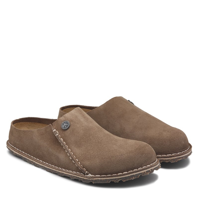 Birkenstock Women's Zermatt Clog Shoes (Grey Taupe) - Size 36.0 M
