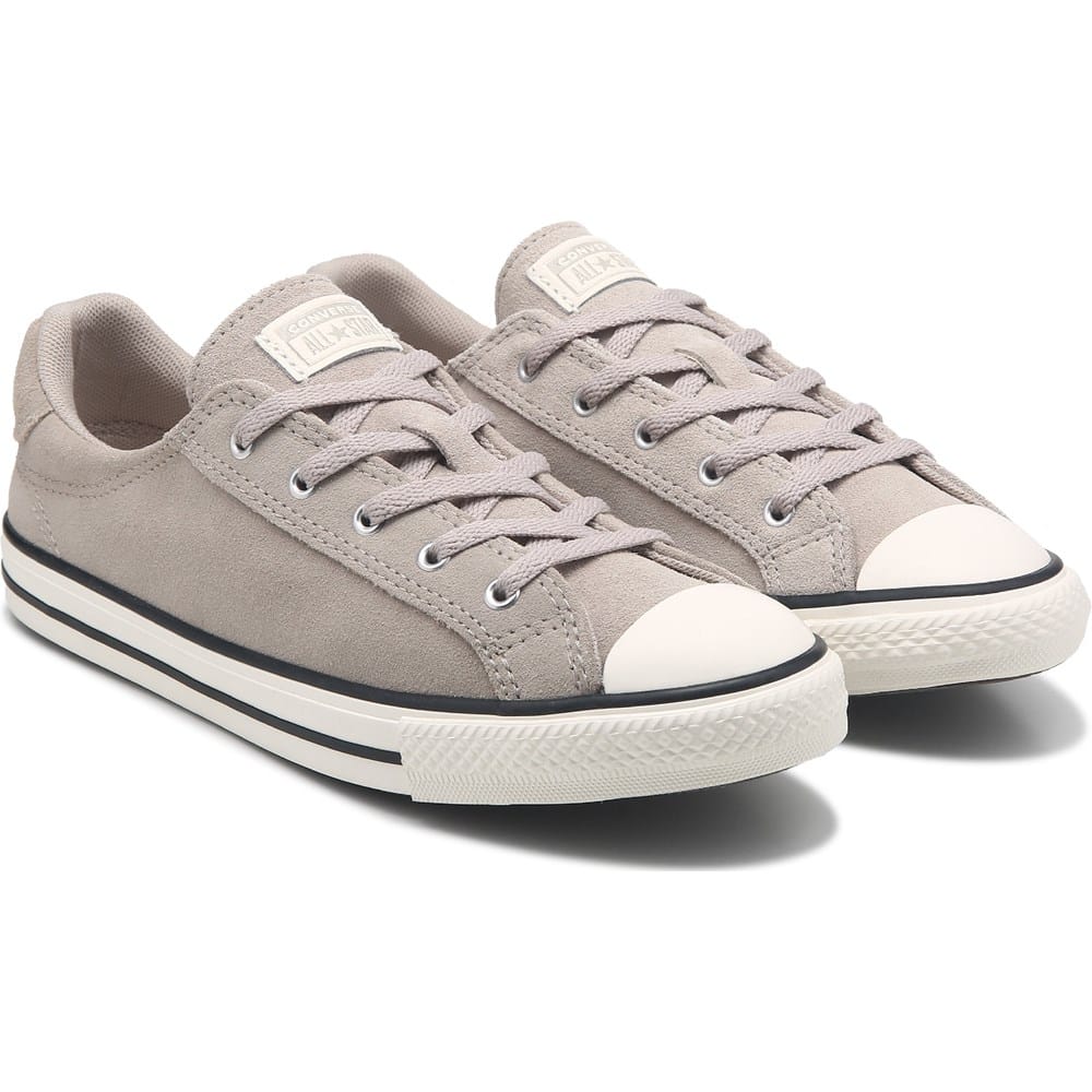 Converse Gray Suede Athletic Shoes CONVERSE Women Sz 11 Men 9.5 POINT STAR Gray OX SUEDE LOW  main image 4