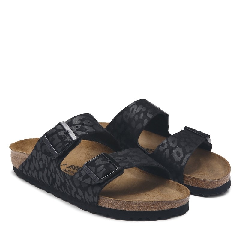 Birkenstock Women's Arizona Footbed Sandals (Black Leopard) - Size 37.0 M