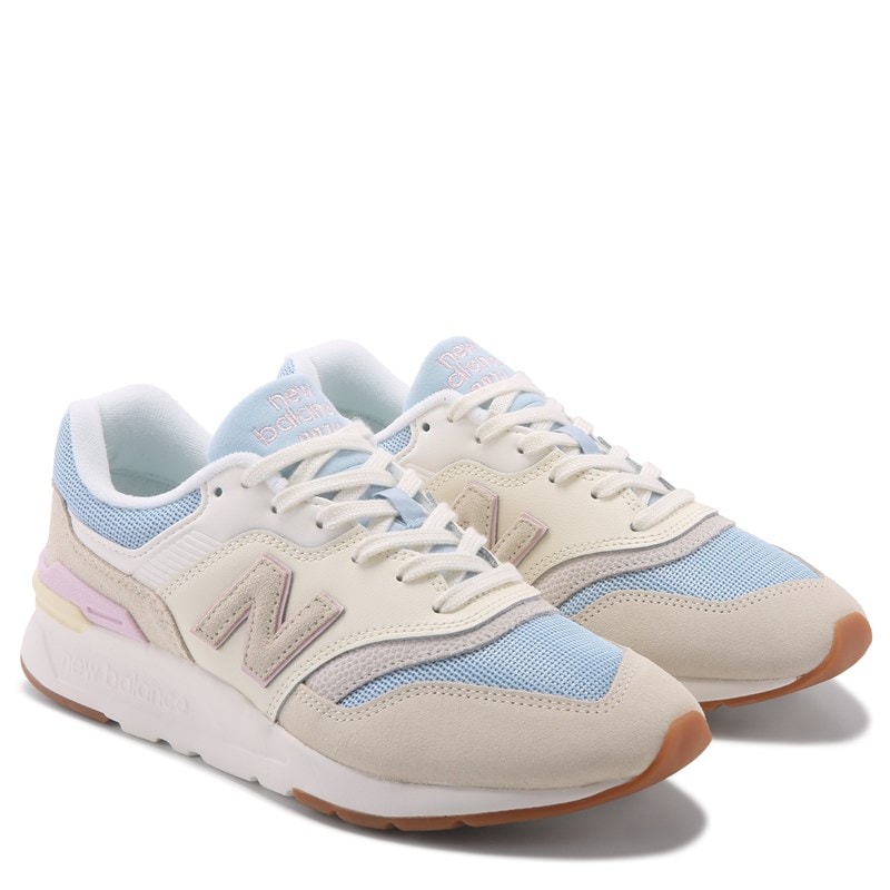 New Balance Women's 997h Retro Sneakers (Off White/Blue/Pink) - Size 5.5 B
