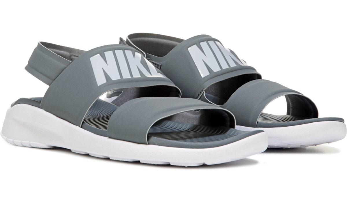 grey nike tanjun sandals