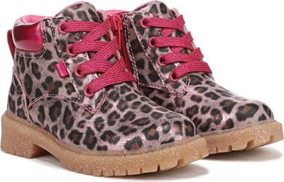 Coutgo Girls Glitter Ankle Boots Kids Ruffle