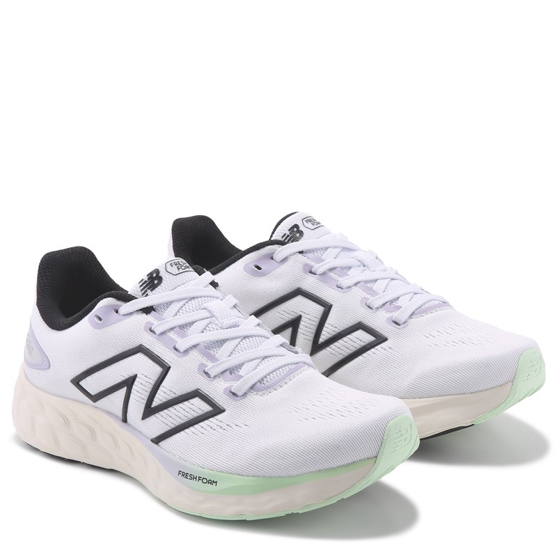 New Balance Women's 680 V7 Running Shoes (White/Grey Matter) - Size 5.5 B