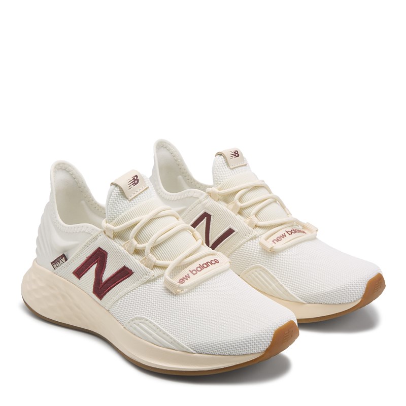 New Balance Men's Fresh Foam Roav Running Shoes (Off White/Red/Gum) - Size 10.0 M