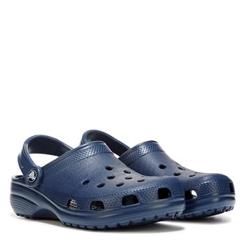 navy blue classic crocs