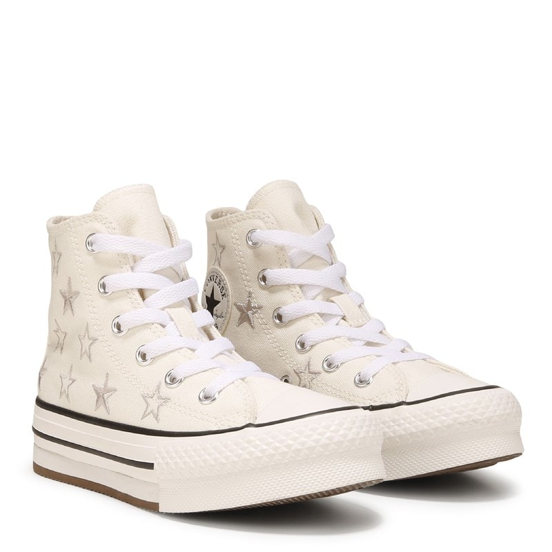 Converse Kids' Chuck Taylor All Star Lift High Top Sneaker Big Kid Shoes (Egret/Papyrus) - Size 7.0 M