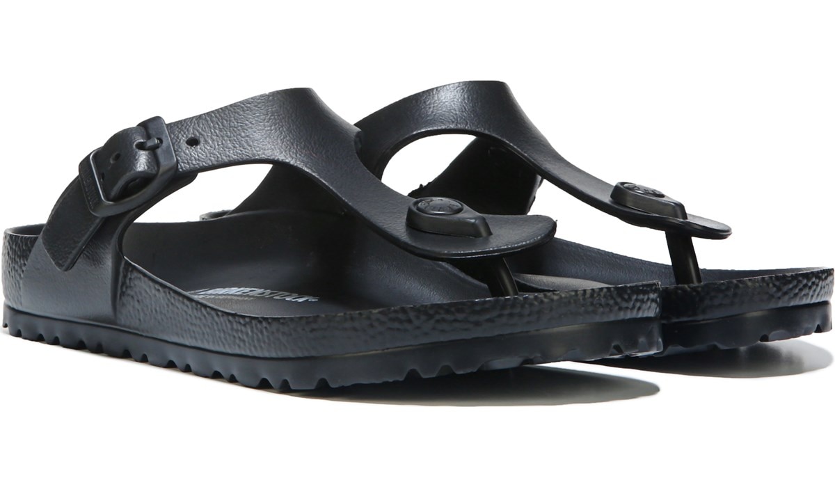 black slip on sandals womens