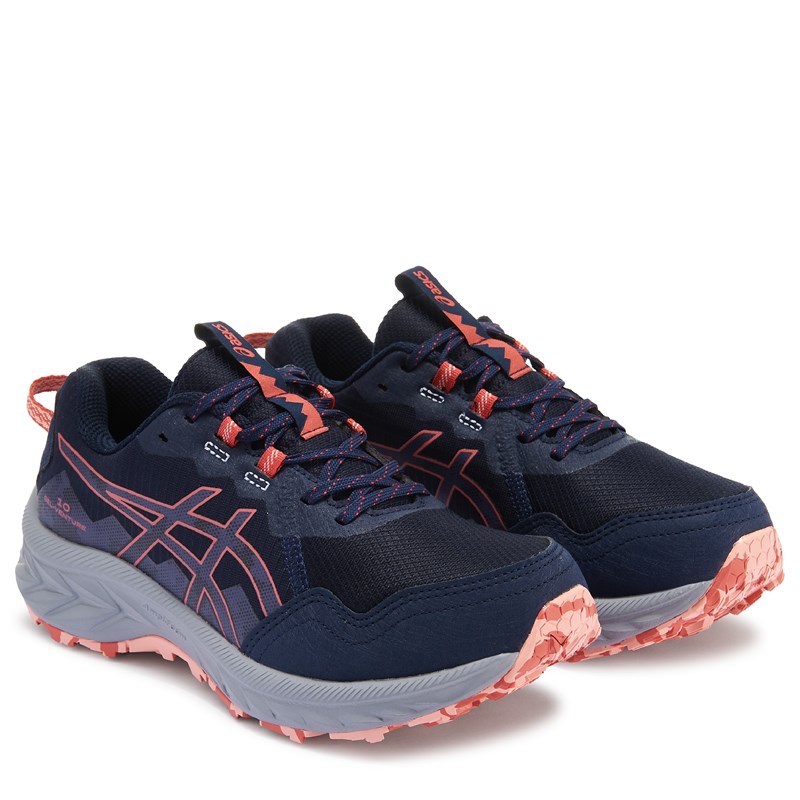 ASICS Women's Gel Venture 10 Trail Shoes (Navy/Pink Wide) - Size 10.0 D