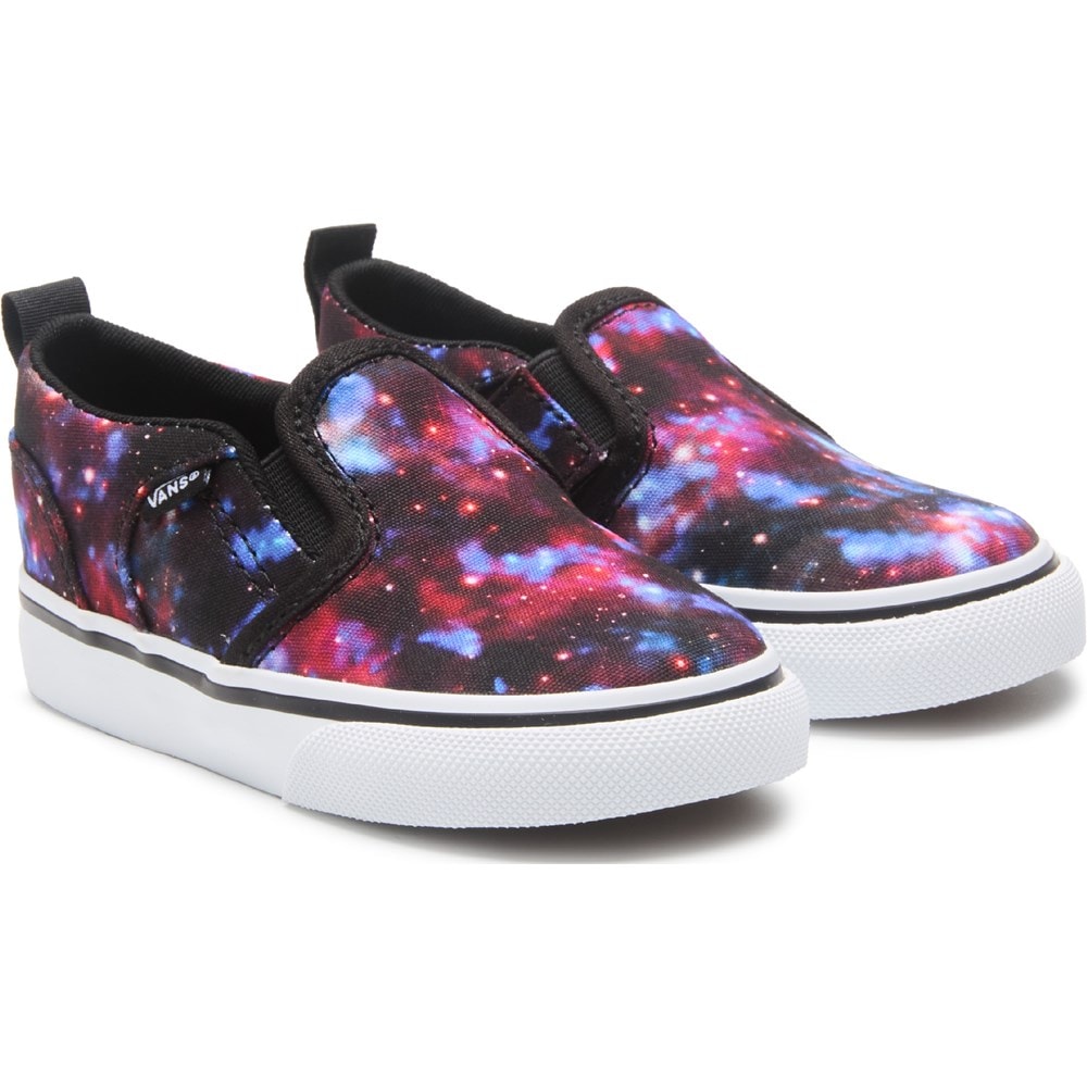 Vans Kids' Asher Slip On Sneaker Toddler Famous Footwear