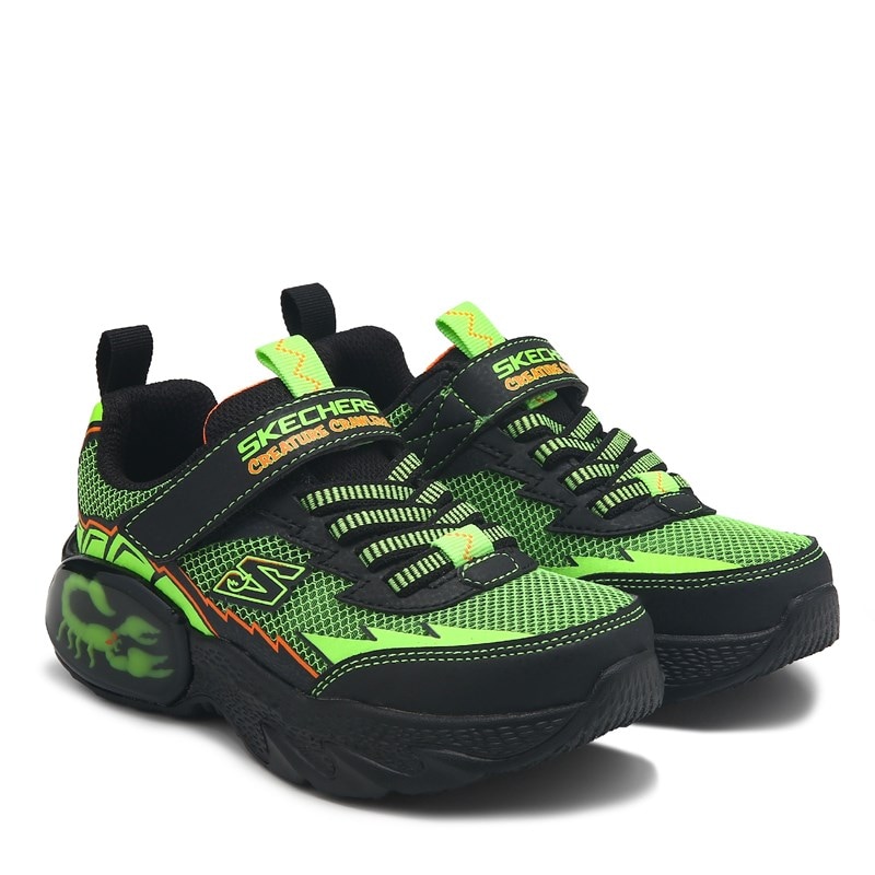 Skechers Kids' Creature-Crawlers Lighted Sneaker Little/Big Kid Shoes (Black/Lime) - Size 13.0 M