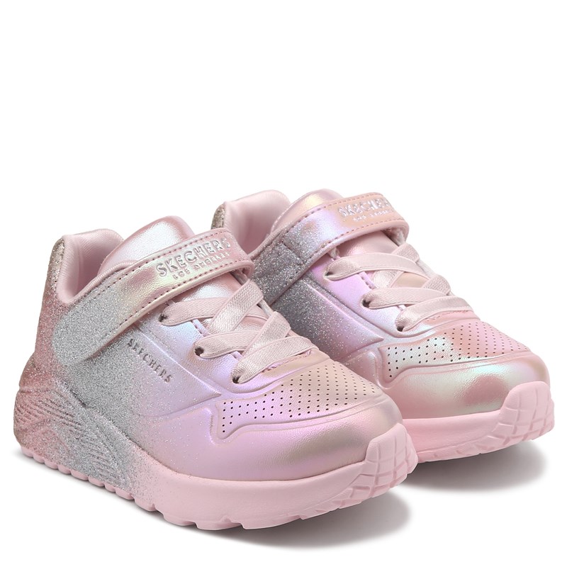 Skechers Kids' Street Uno Lite Sneaker Toddler Shoes (Pink/Glitter Ombre) - Size 10.0 M