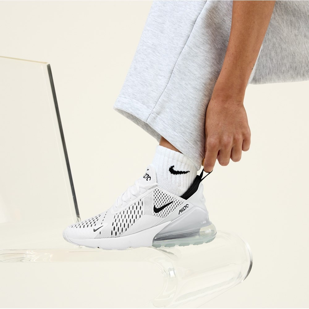 womens nike 270 white and black