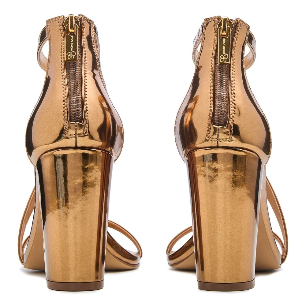 gold womens dress sandals Nine West Serven Sandal | Women's | Gold Metallic | Size 10 | heels | Sandals | Ankle Strap main image 1