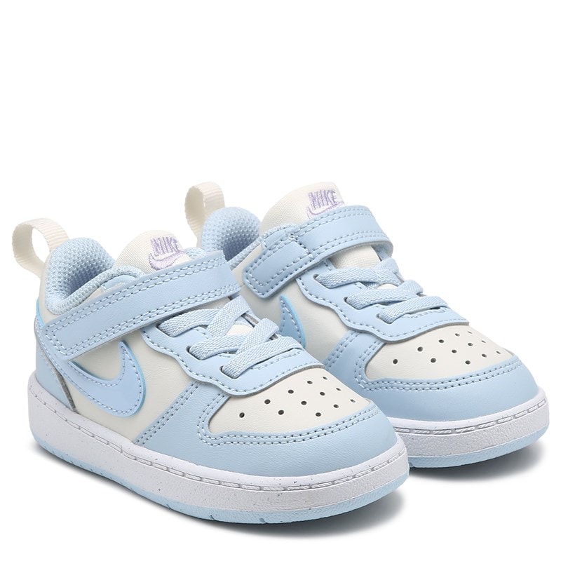 Nike Kids' Court Borough Low Recraft Sneaker Baby/Toddler Shoes (Blue/Irridescent) - Size 8.0 M