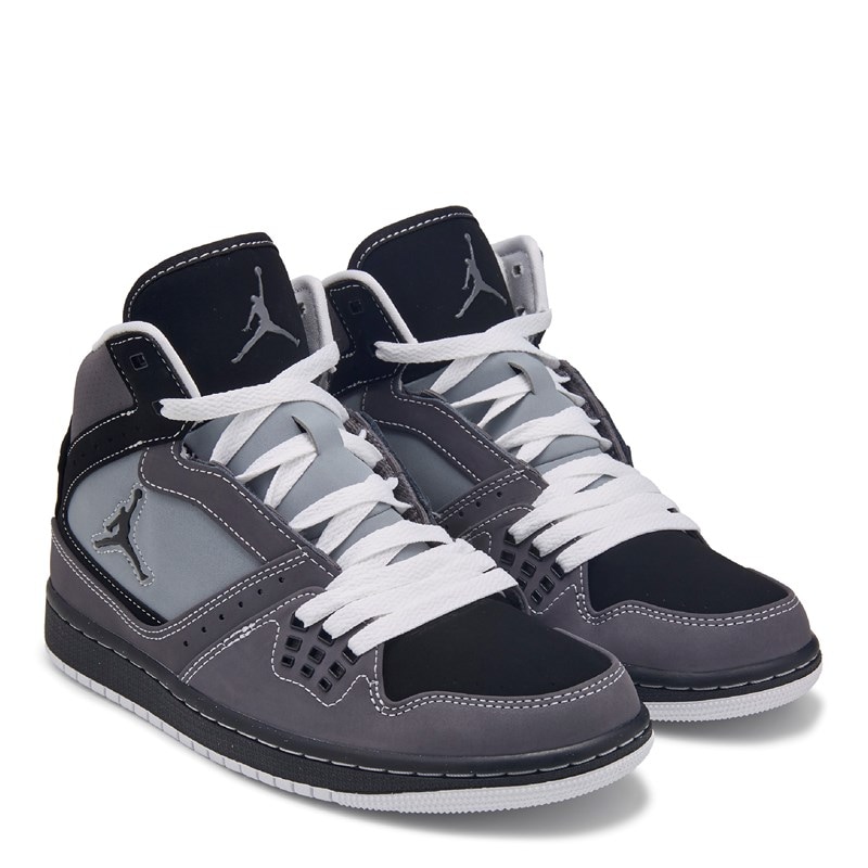 Jordan Men's 1 Flight Mid Sneakers (Grey/Black) - Size 7.5 M
