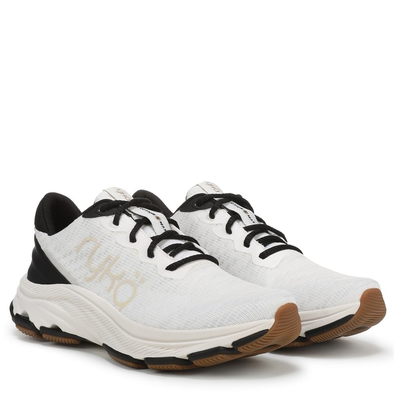 Ryka Women's Devotion X Max Knit Walking Sneakers (White/Cream/Black) - Size 10.0 W
