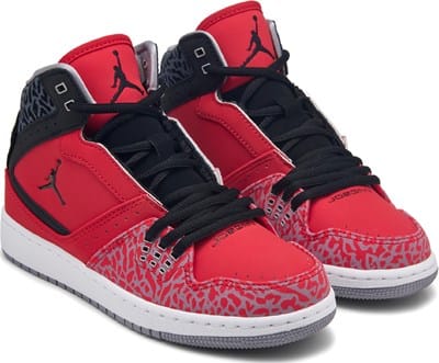 Kids' 1 Flight Mid Sneaker Big Kid - Black/Red