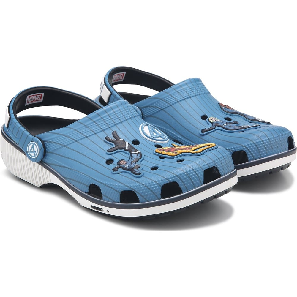 Crocs Marvel Fantastic 4 Classic Clog Blue White Black Men\'s Size Crocs Fantastic 4 Classic Clog Mens Sandals Blue Black  main image 2